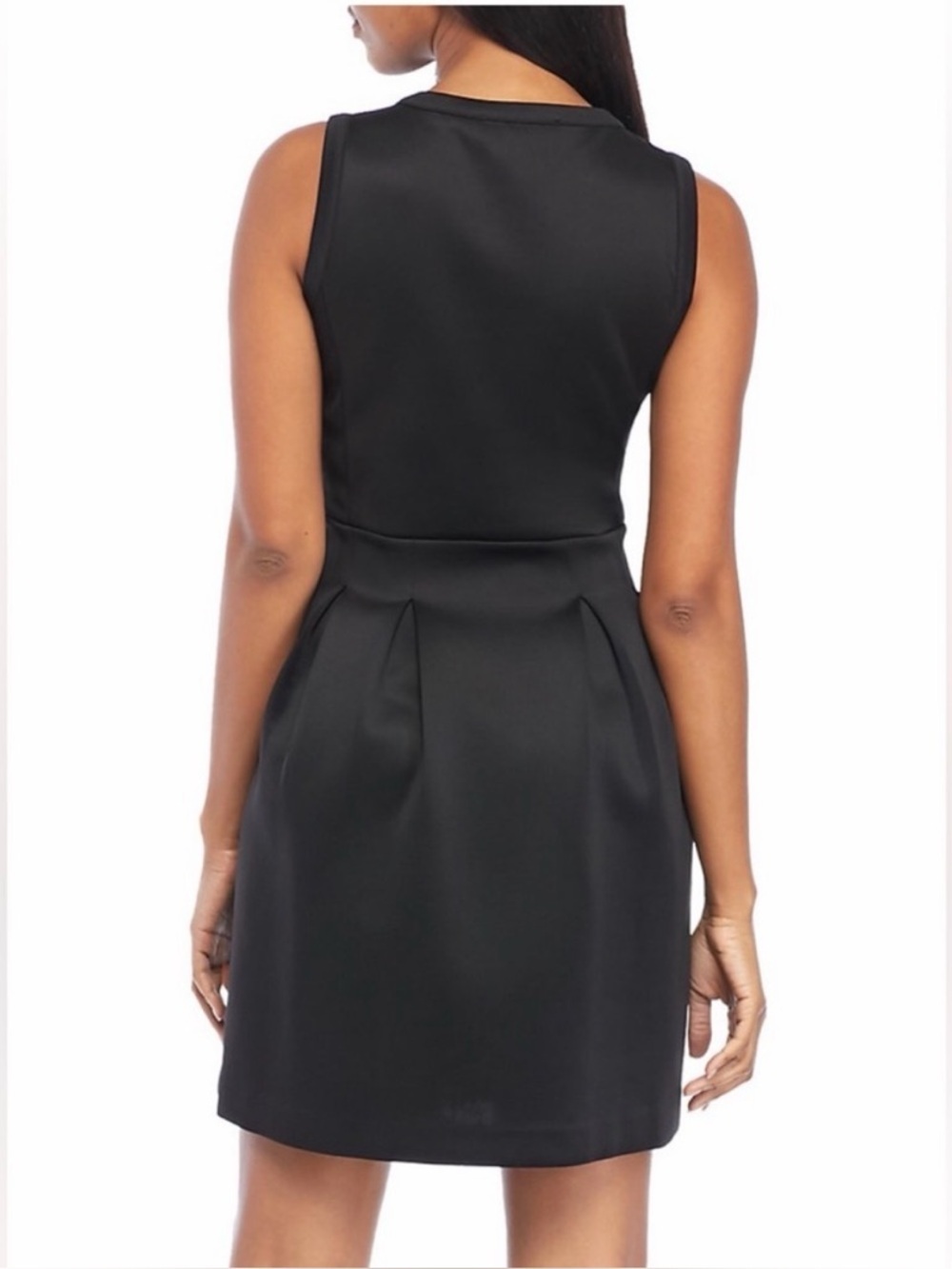 Michael Kors Black Sleeveless Jewel-Trim A-Line Mini Dress Women’s size XL - Picture 2 of 9